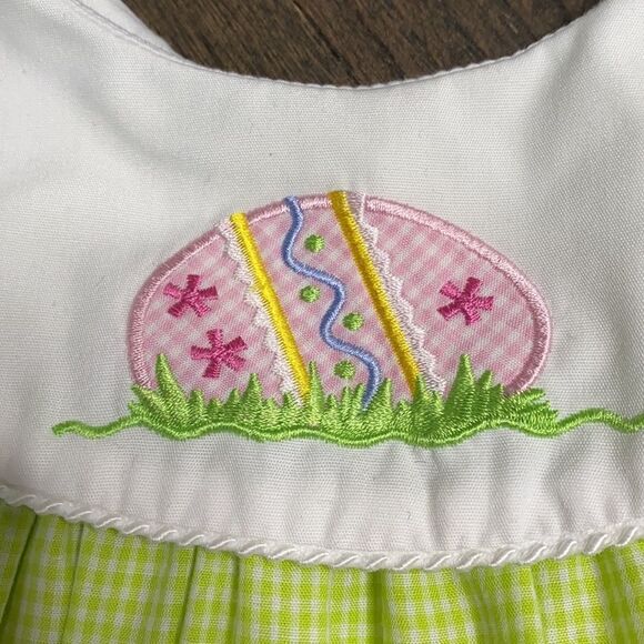 Mulberry street Gingham Easter Egg Smocked Dress - Picture 3 of 6
